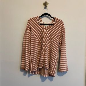 Anthropologie Saturday Sunday Striped Sweater with Hood | Size S